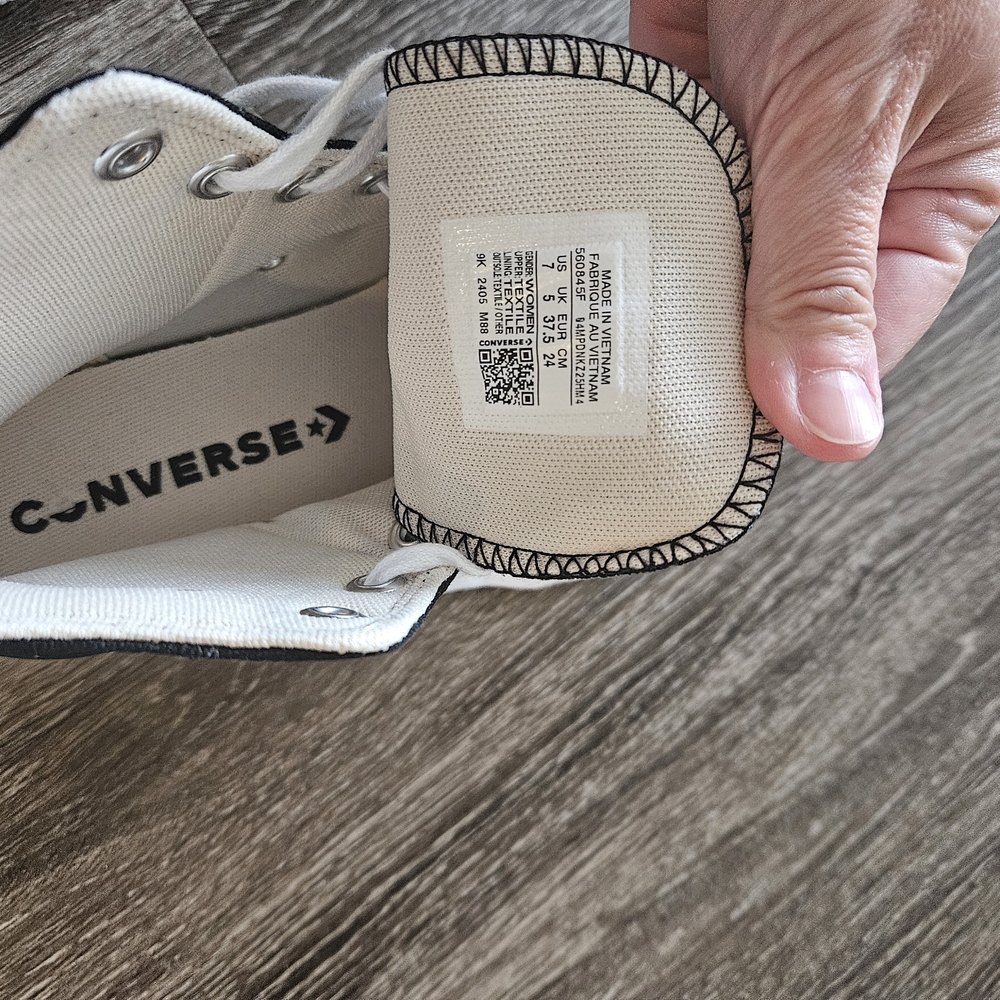 Converse Classic Black and White High-Tops - Picture 5 of 7